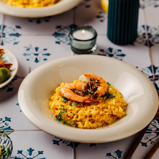 Shrimp Risotto mit Prosecco & Safran